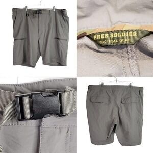 Free Soldier Tactical Gear Cargo 10” Shorts Men's Size 48 Nylon Stretch Gray